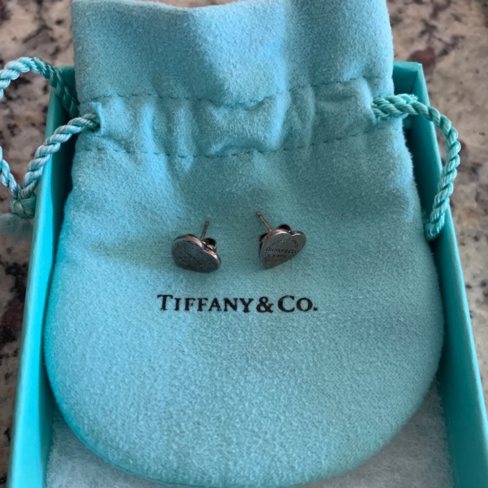 Tiffany & Co. 💎 Heart Tag Stud Earrings
